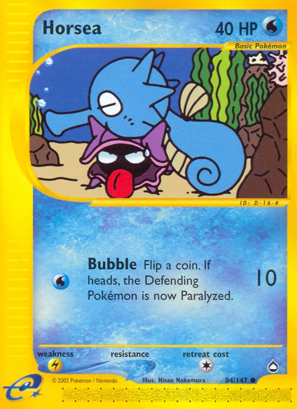Horsea Pokemon card