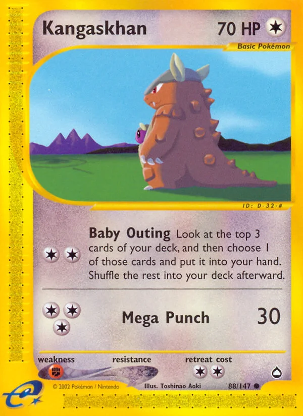 Kangaskhan Pokemon card