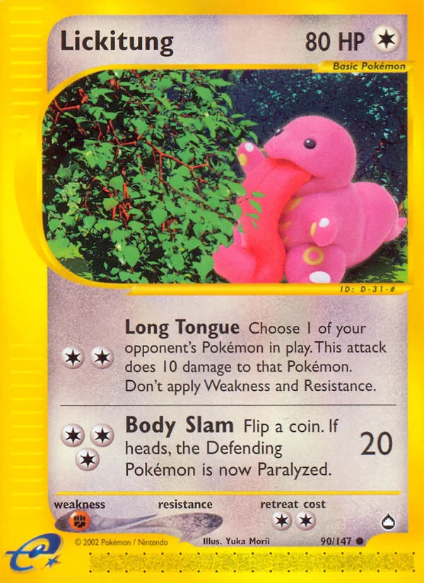 Lickitung Pokemon card
