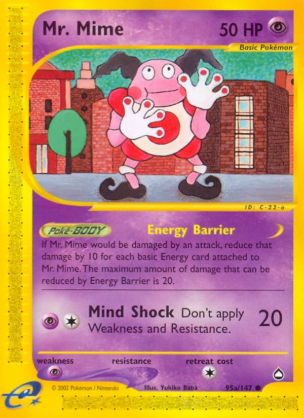 Mr. Mime Pokemon card