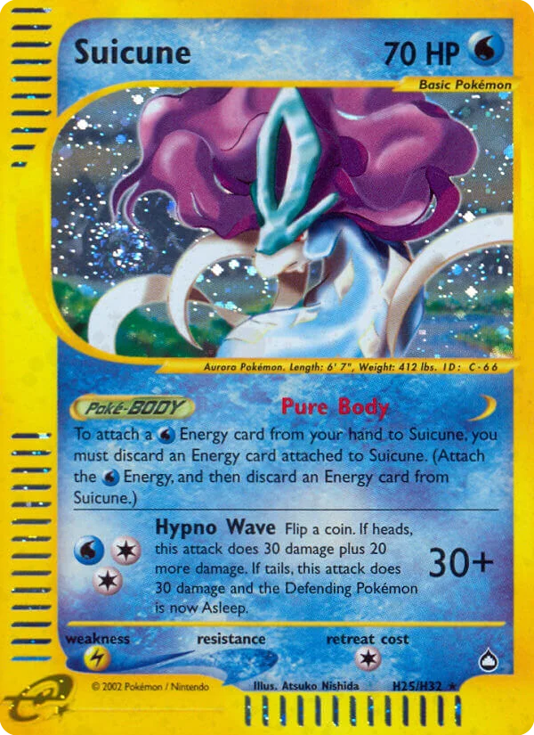 Suicune Pokemon card