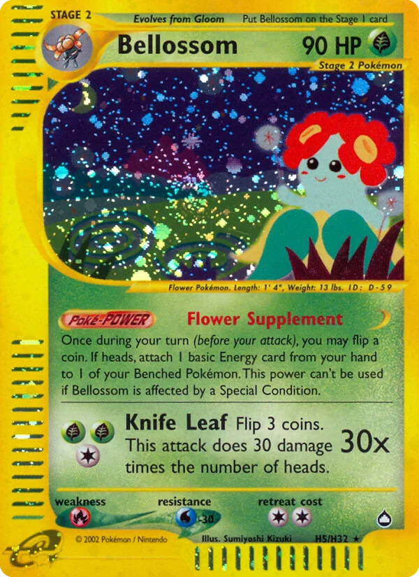 Bellossom Pokemon card