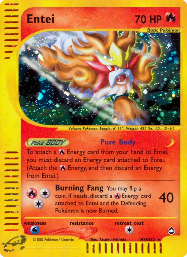 Entei Pokemon card