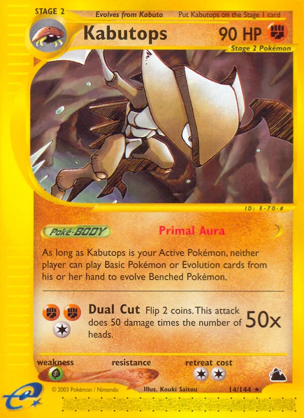 Kabutops Pokemon card
