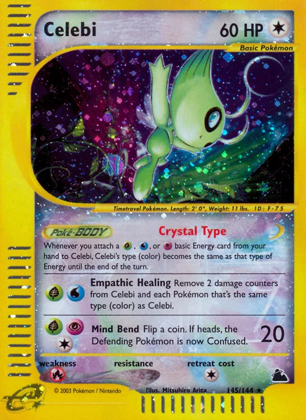 Celebi Pokemon card