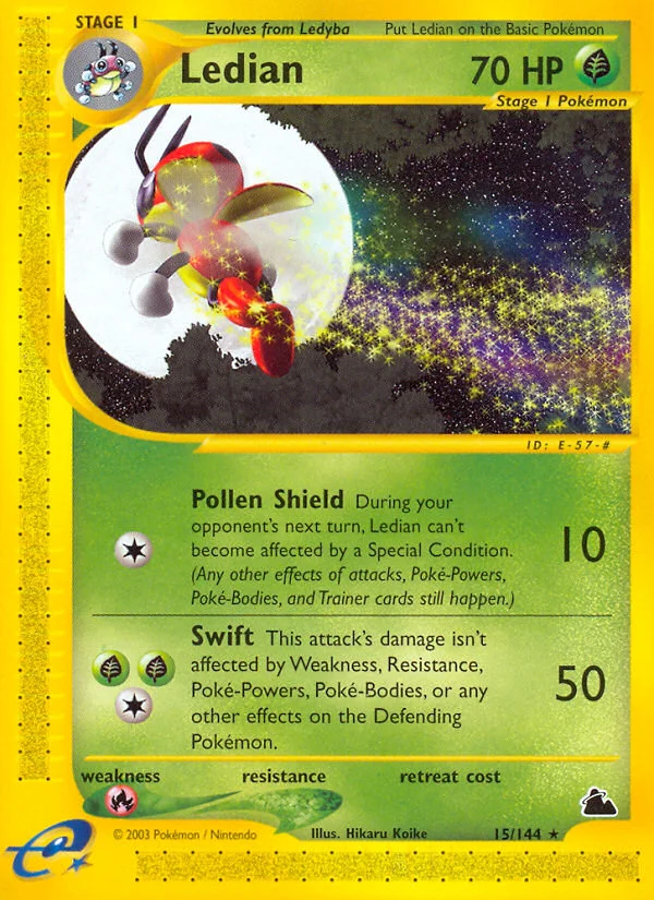 Ledian Pokemon card