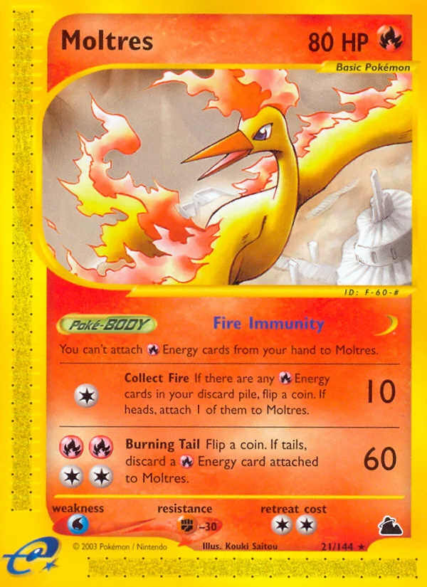 Moltres Pokemon card