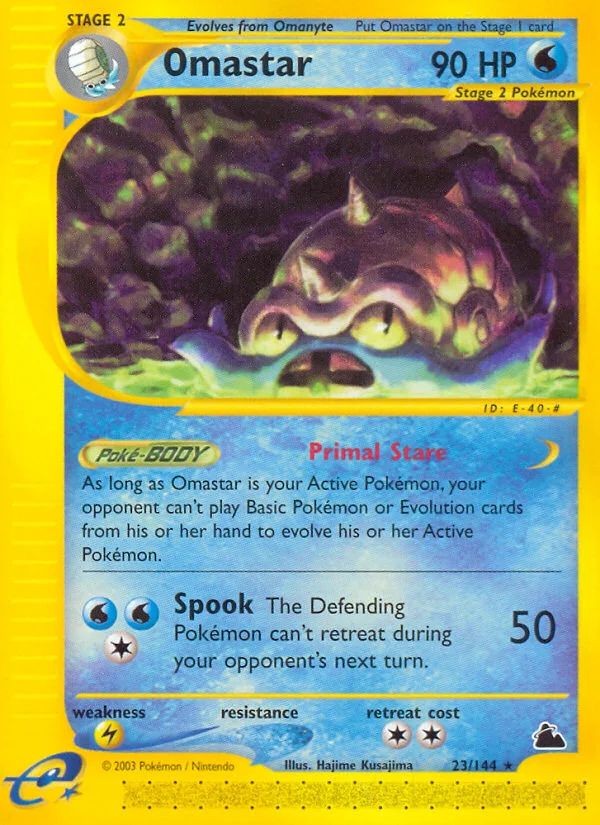 Omastar Pokemon card