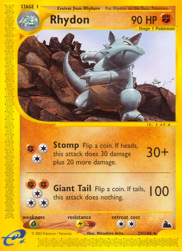 Rhydon Pokemon card