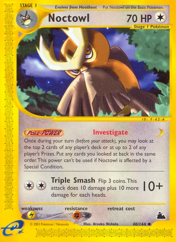 Noctowl Pokemon card
