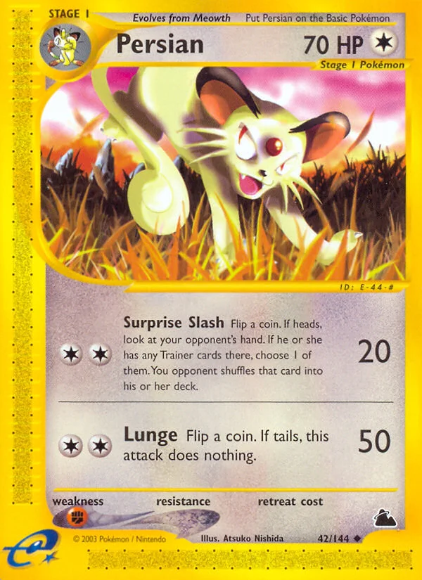 Persian Pokemon card