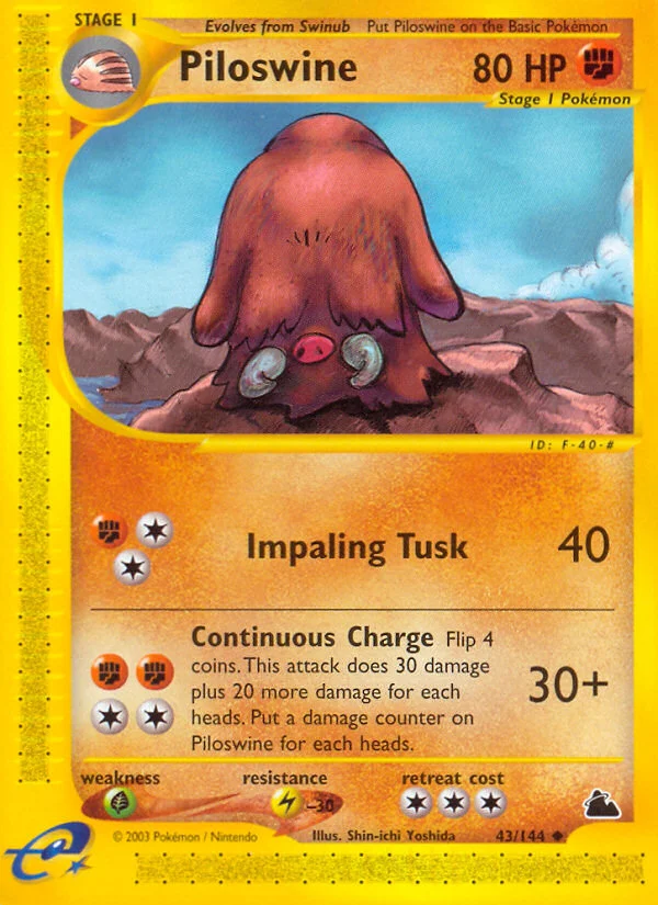 Piloswine Pokemon card
