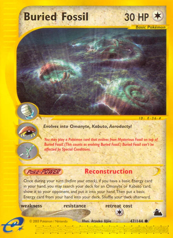 Buried Fossil Pokemon card