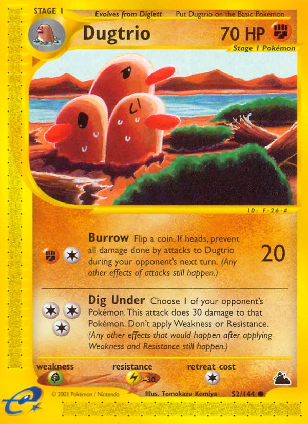 Dugtrio Pokemon card