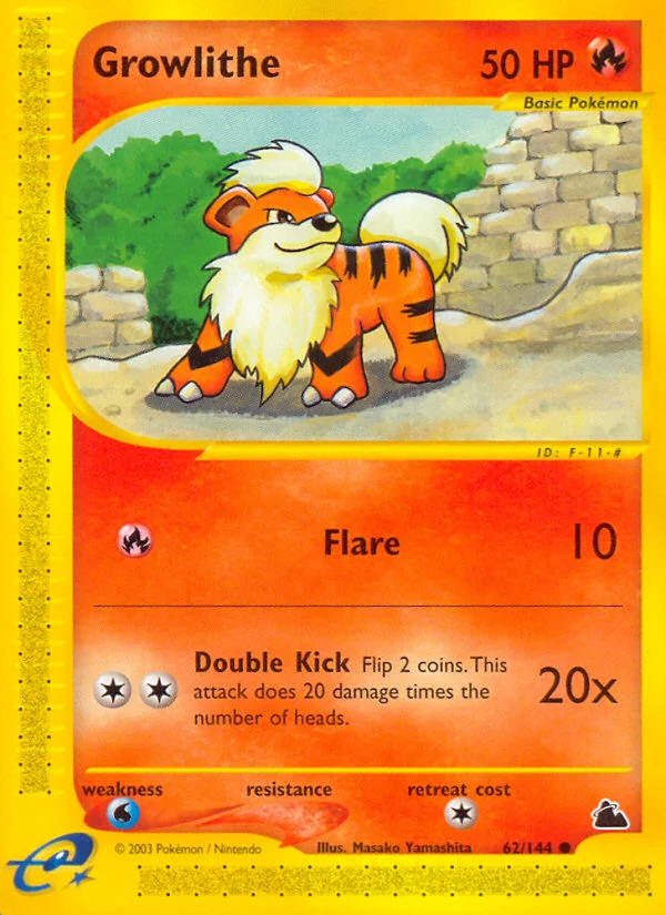 Growlithe Pokemon card