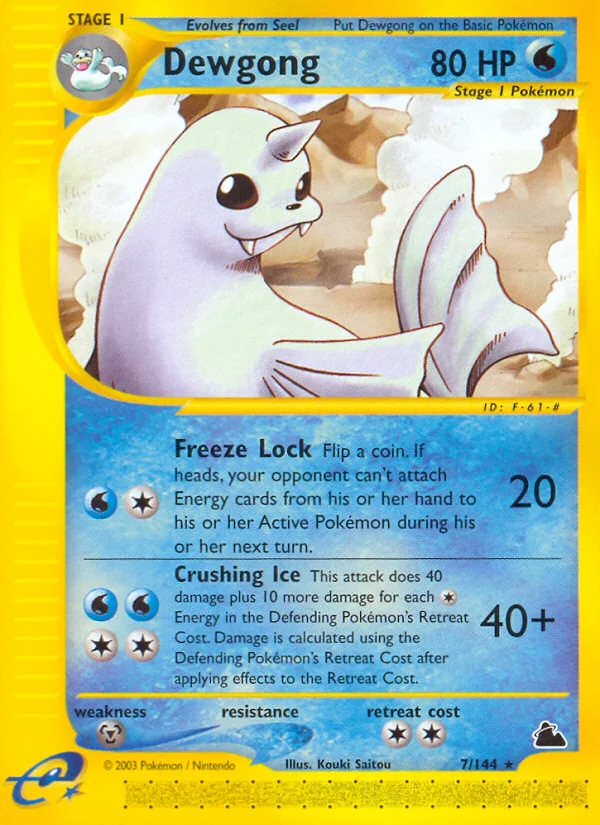 Dewgong Pokemon card