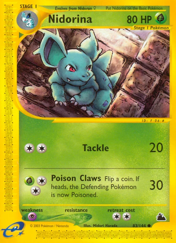 Nidorina Pokemon card