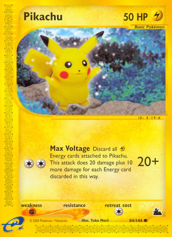 Pikachu Pokemon card