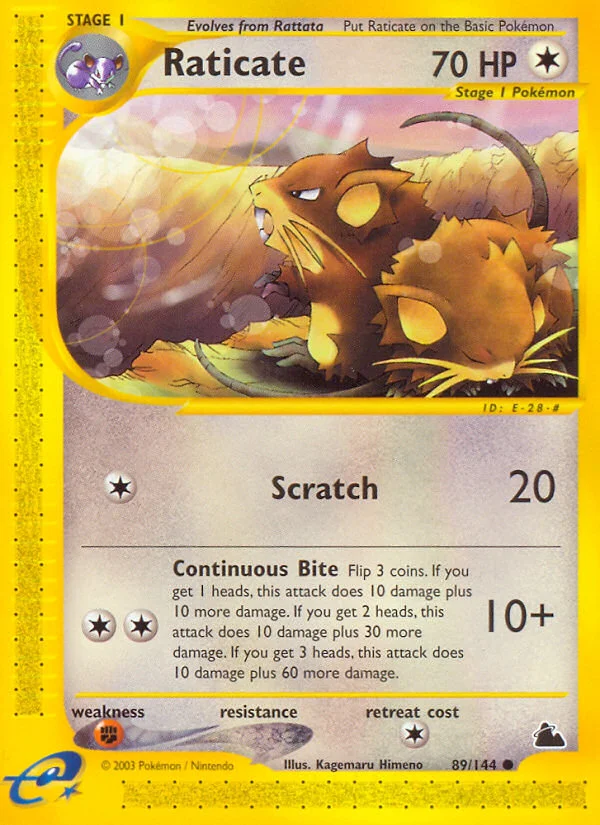 Raticate Pokemon card