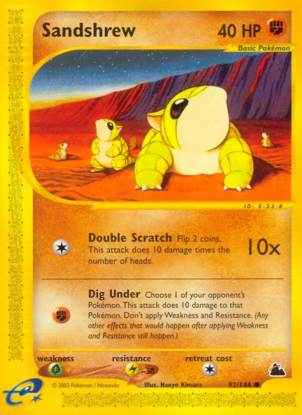 Sandshrew Pokemon card