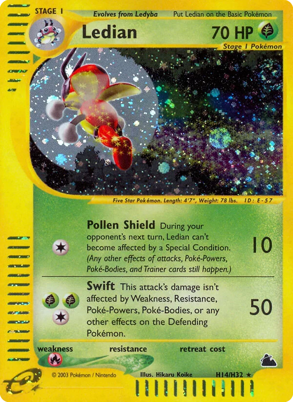 Ledian Pokemon card