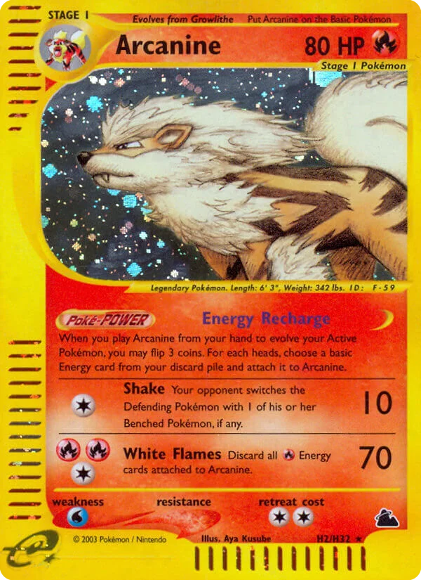 Arcanine Pokemon card