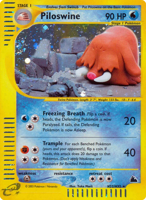 Piloswine Pokemon card