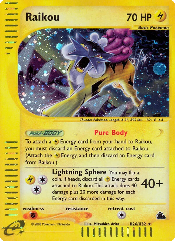 Raikou Pokemon card