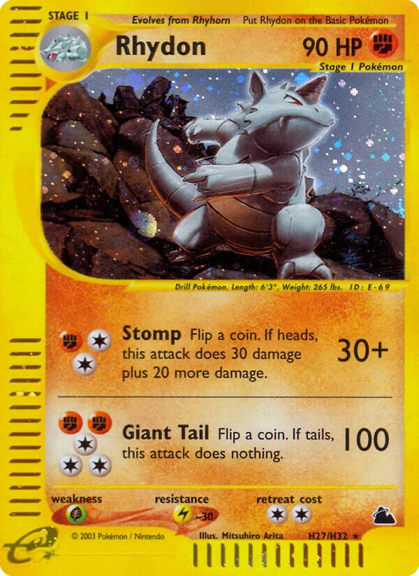 Rhydon Pokemon card