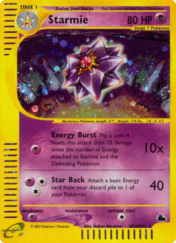 Starmie Pokemon card
