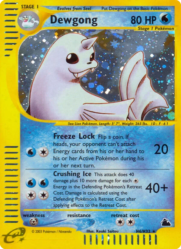 Dewgong Pokemon card