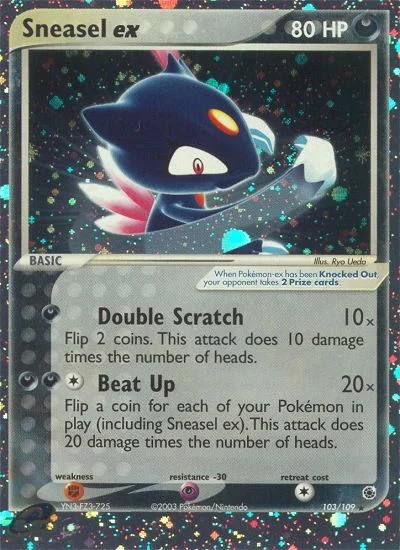 Sneasel ex Pokemon card