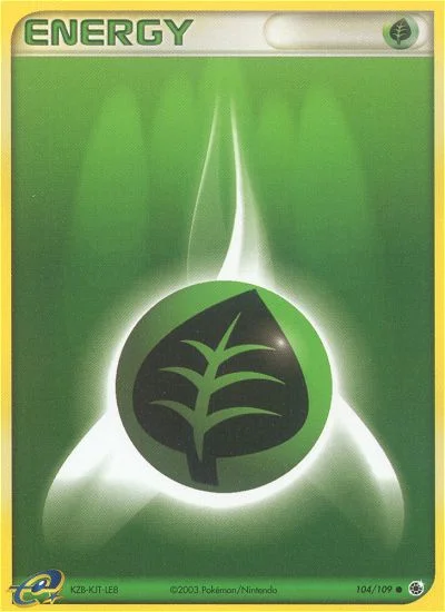 Grass Energy Pokemon card