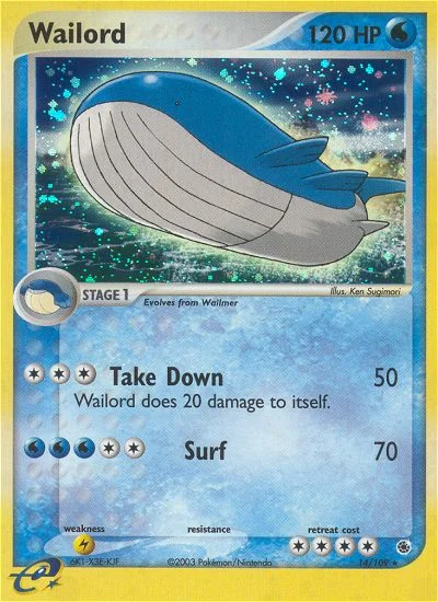Wailord Pokemon card