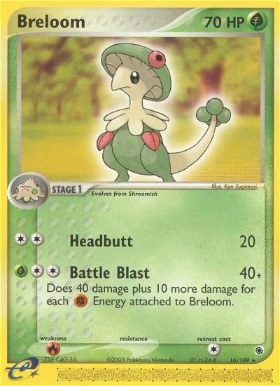 Breloom Pokemon card