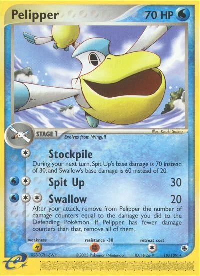 Pelipper Pokemon card