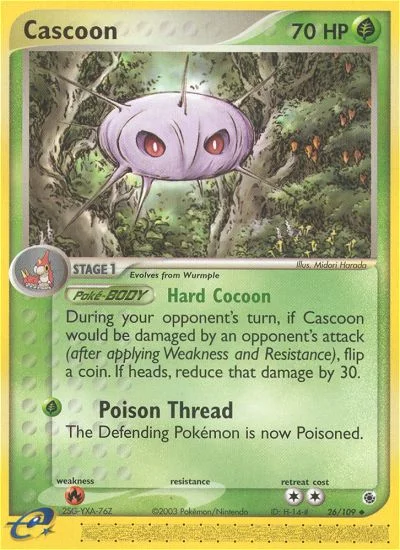 Cascoon Pokemon card