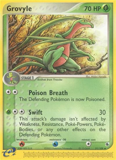 Grovyle Pokemon card