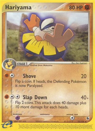 Hariyama Pokemon card