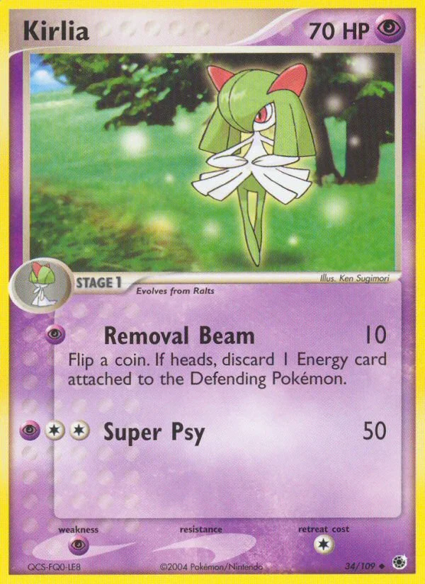 Kirlia Pokemon card