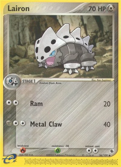 Lairon Pokemon card