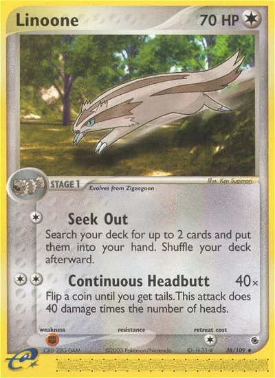 Linoone Pokemon card