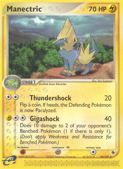 Manectric Pokemon card