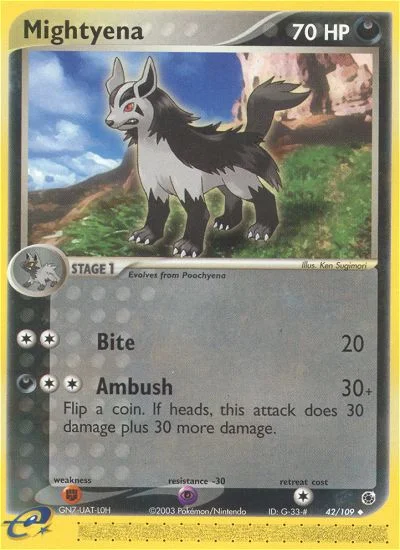 Mightyena Pokemon card