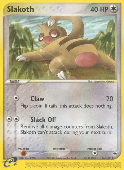 Slakoth Pokemon card