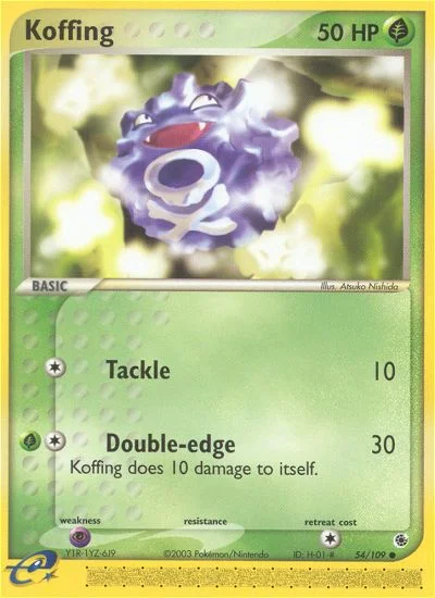 Koffing Pokemon card