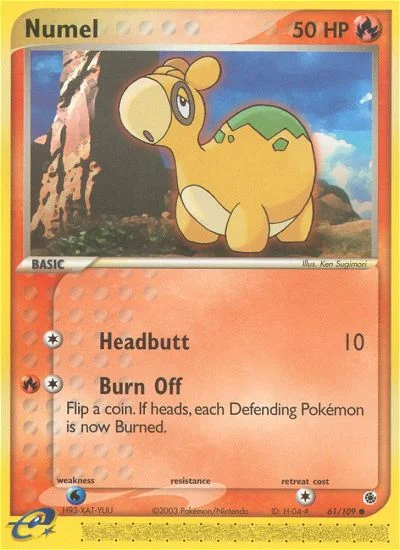 Numel Pokemon card