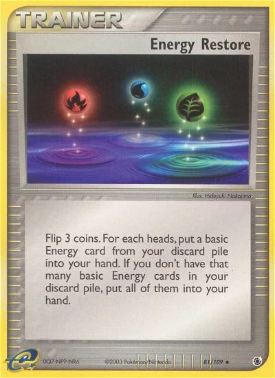 Energy Restore Pokemon card
