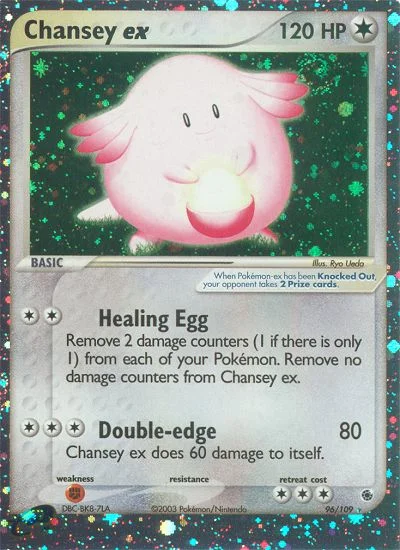 Chansey ex Pokemon card