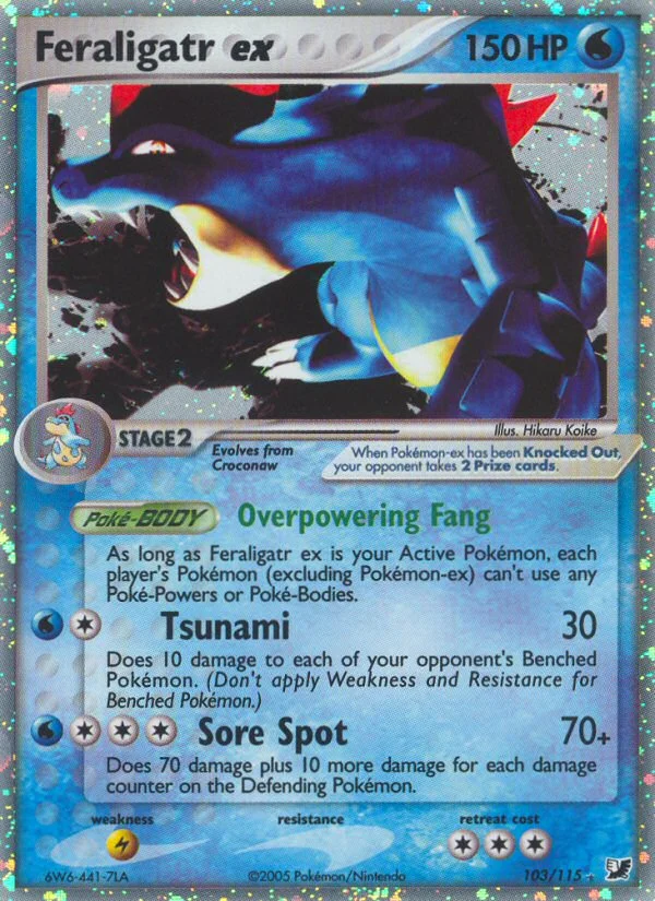 Feraligatr ex Pokemon card